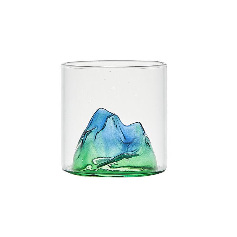 170ml Mountain Tea Cup Colorful Glass Luxury Gifts for Friends Transparent Cups Lightweight Glass Heat-resistant Material Mugs