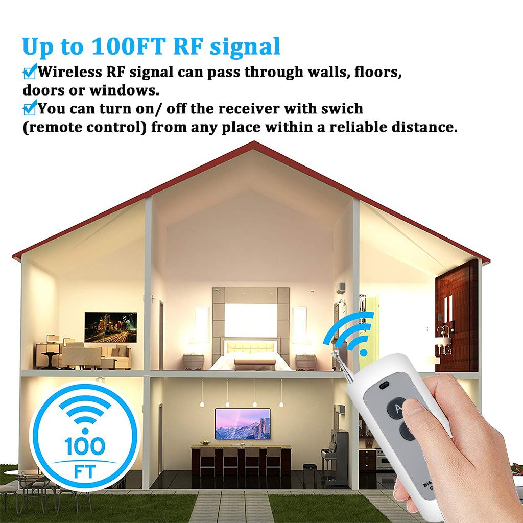 2 Pack Remote Control Switch Transmitter DC 12V 10A