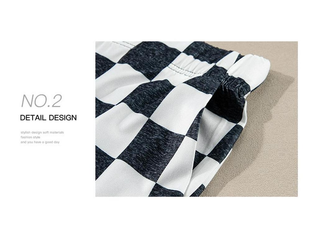 Shiying Checkered High Waist Wide Leg Pants - Casual, Fashionable, Versatile, Simple European and American Style.