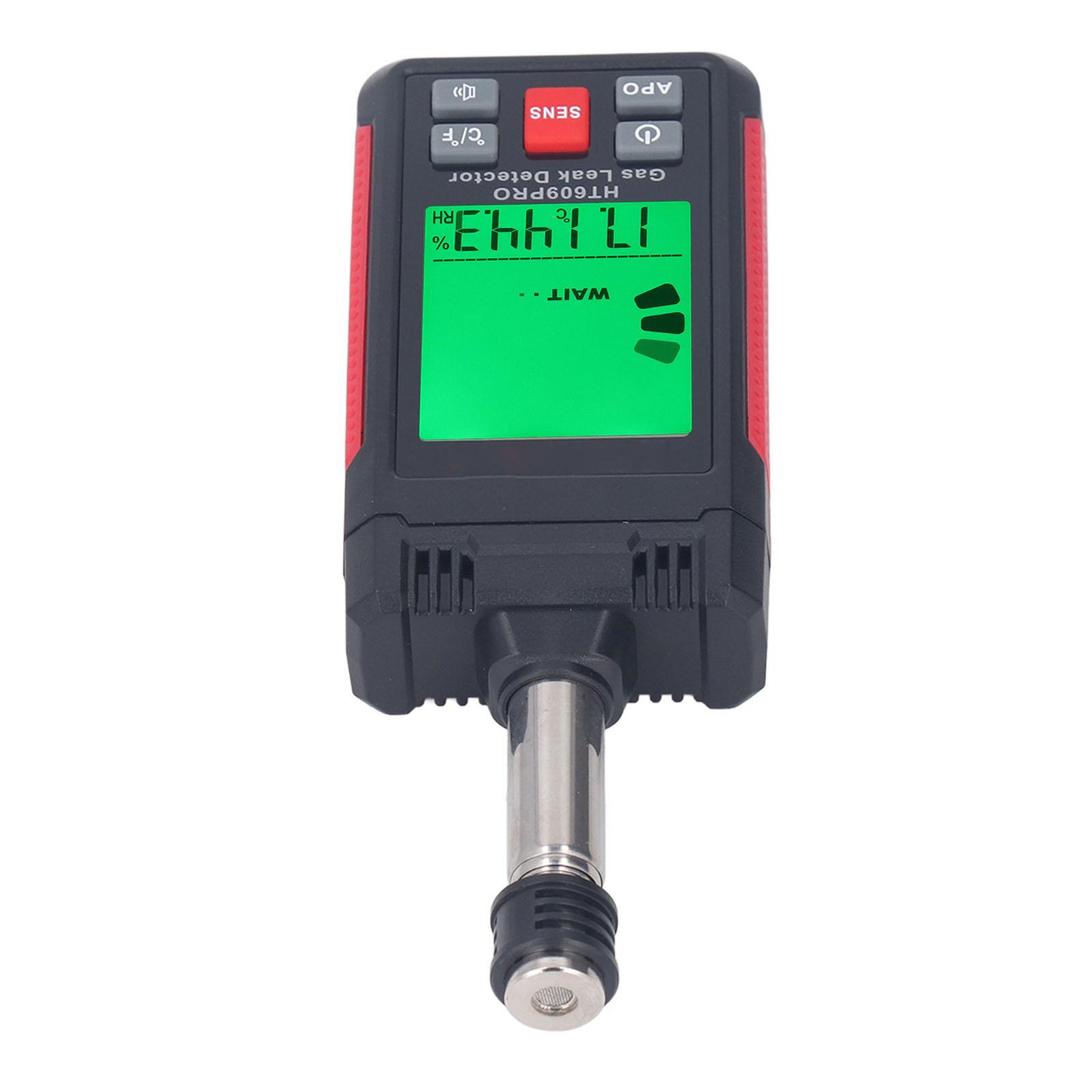 Gas Leak Detector Portable Handheld Low Consumption Combustible Gas Leak Tester with Dual Alarms ABS