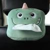 1pc Cute Cartoon Car Tissue Box Plush Napkin Holder Universal Auto Home Room Paper Case Animal Decoration Bracket