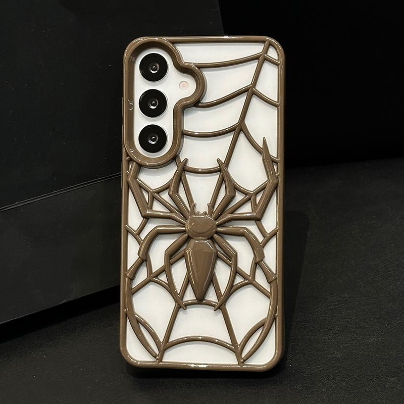 Husă Telefon Păianjen 3D Decupată Amuzantă Pentru Samsung Galaxy S25 S24 S23 S22 Ultra Plus S23FE S24FE Capac Spate Disipare Căldură