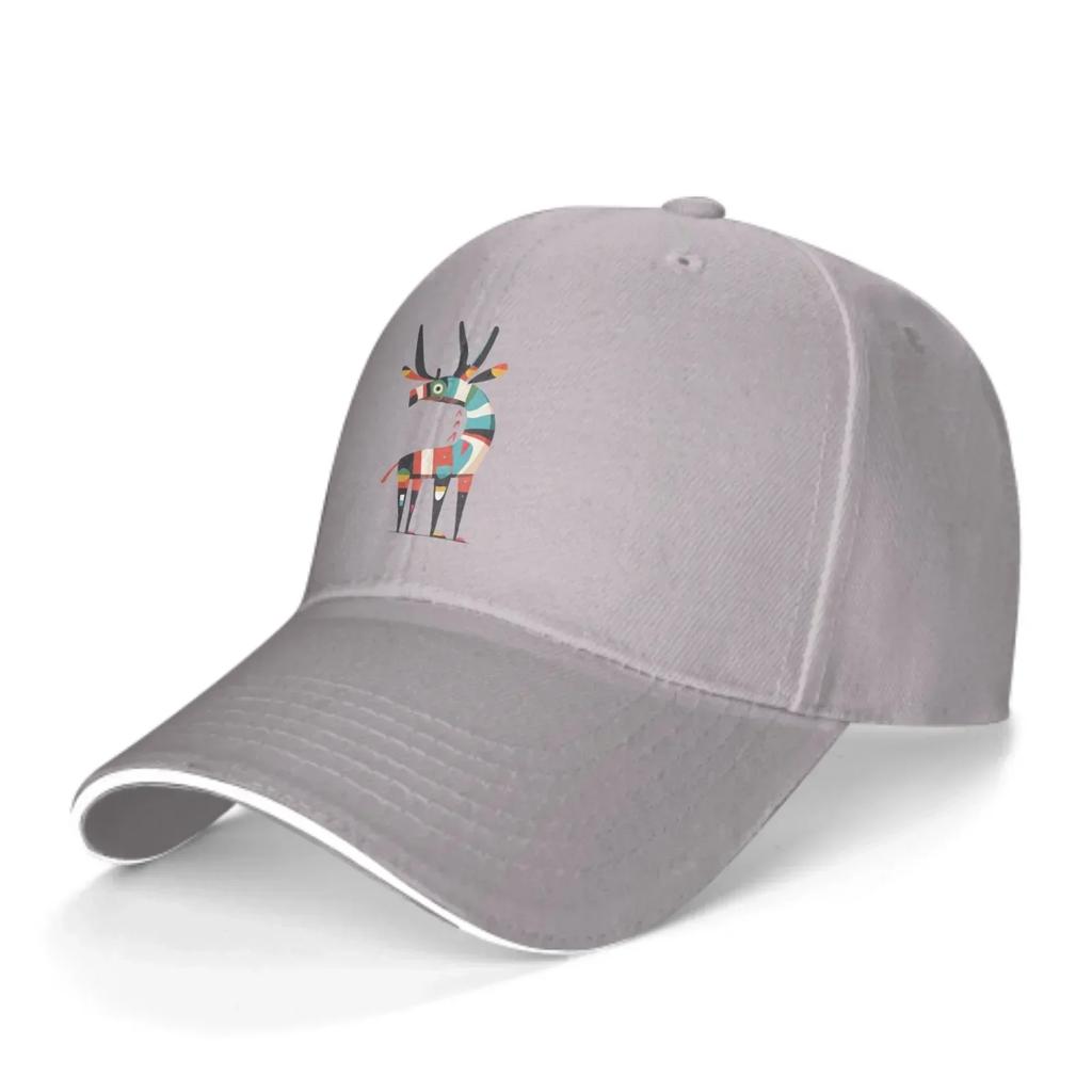 Bunte Hirsche Herren Baseballkappe Atmungsaktiv Frühling Sommer Hüte Verstellbar Hip Hop Kappe Outdoor Sport Angeln Sonnenschutz