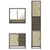 3 Piece Bathroom Furniture Set In Sonoma Oak Effect Particleboard