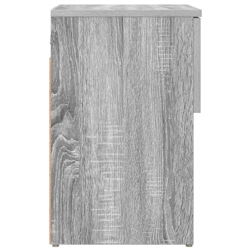 Bedside Cabinet Grey Sonoma 29 x 31.5 x 49 cm Engineered Wood