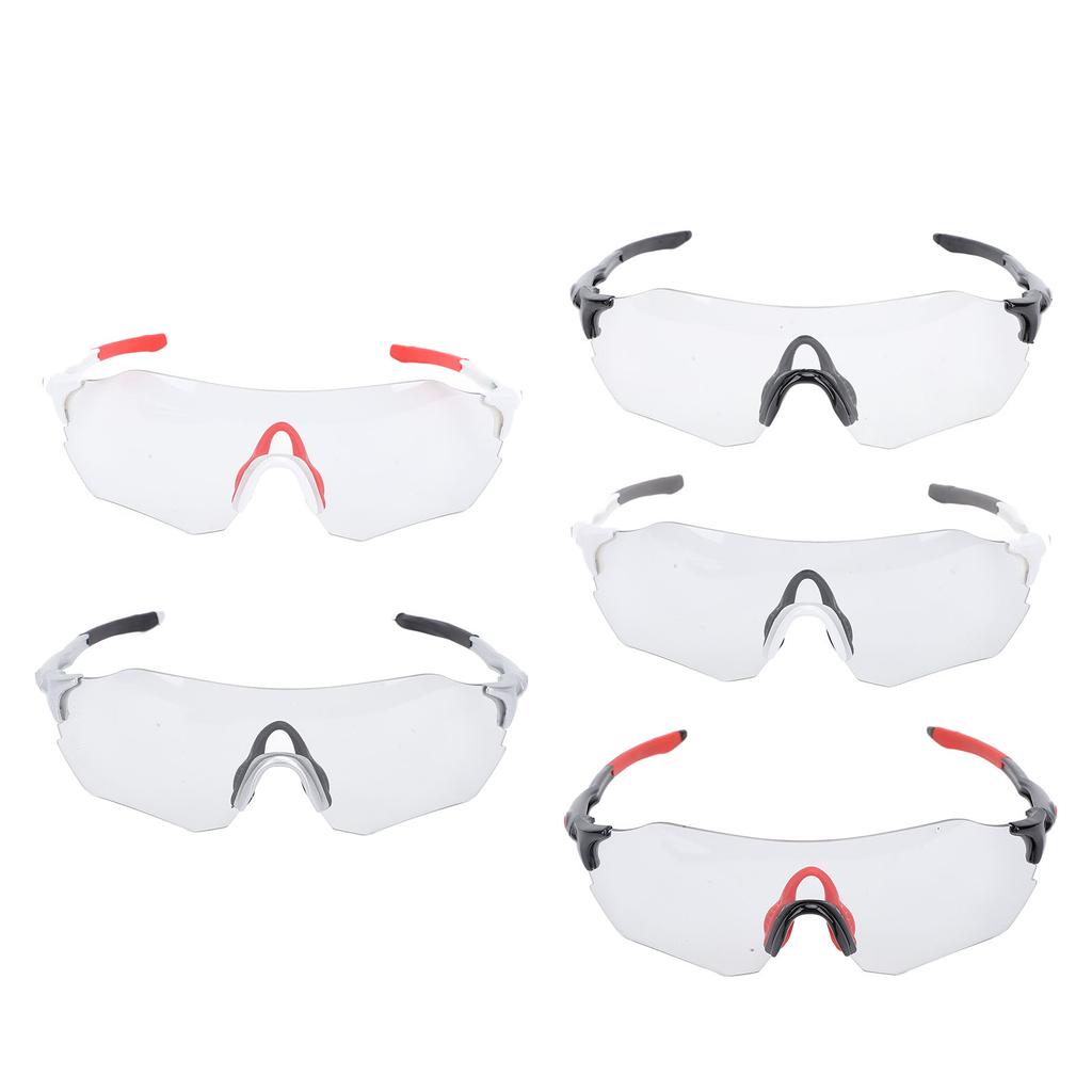 Cycling Glasses Color Changing Windproof UV Proof Adaptable Frame Sports Sunglasses for Running Hiki