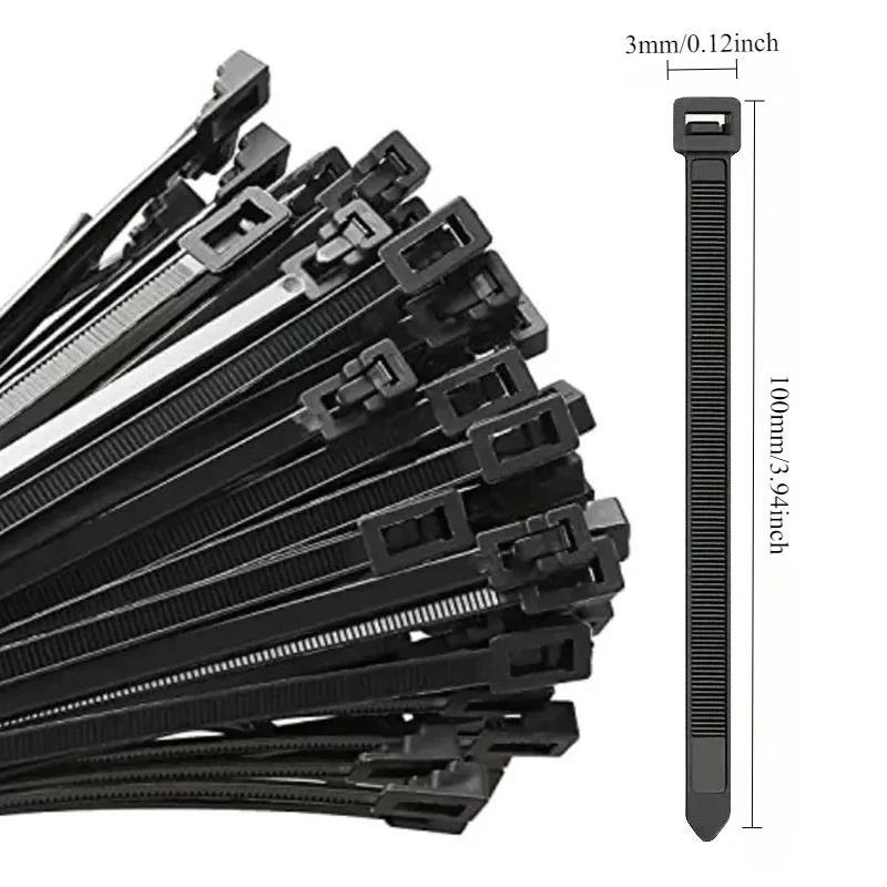 Plastic Cable Ties Clamp Rilsan Clamping Collars Self Tightening Greenhouse Fixing Belts for Wire Management Plant Support Use