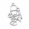 Geometric Openwork Resin Charms MOON HEART Pendants Multi Color Alloy Jewelry Component
