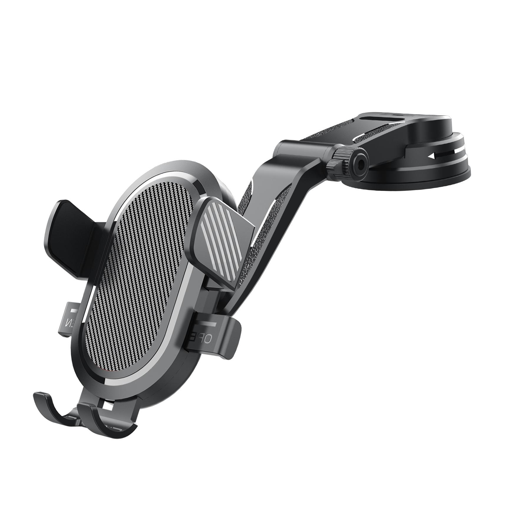 Multifunctional car mobile phone holder Car dashboard Windshield Suction cup retractable navigation mobile phone holder чёрный