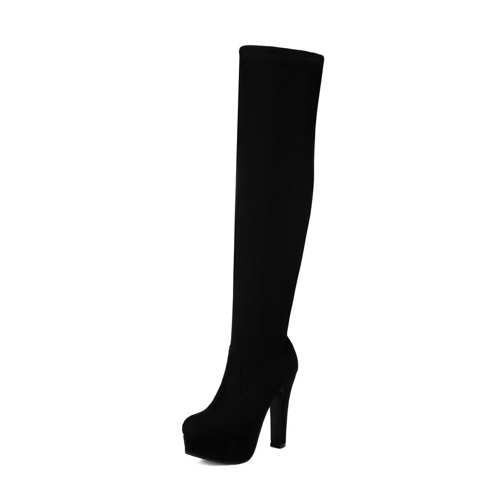 Fashion Female Over The Knee Boots Winter Knee High  Women Platform Boots High Heels Long Boots Ladies Shoe Plus Size 45 46