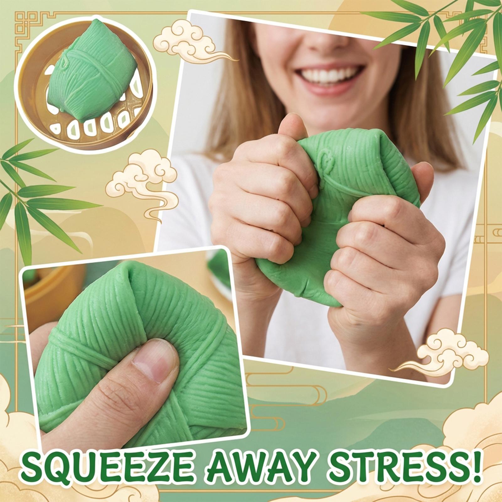 Stress-relieving Zongzi (sticky Rice Dumpling) Toy, Slow Stress-reducing Realistic Zongzi Toy. One Size