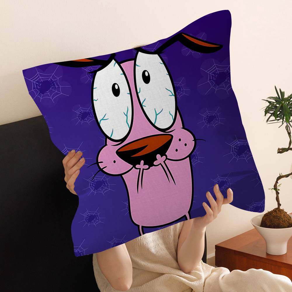 Cartoons C-Courage The Cowardly Dog Cushion Cover Decorative Pillow Sofa Home Decor Case Pillow Cases