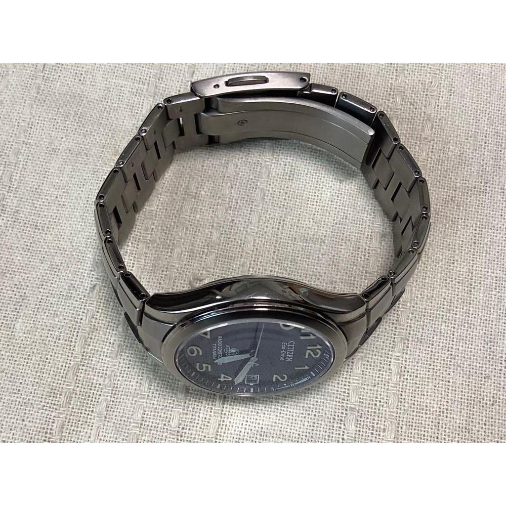 Used [Normal operation product] Citizen Atessa ATD53-2615 H415-T003788 Eco Drive Titanium radio clock