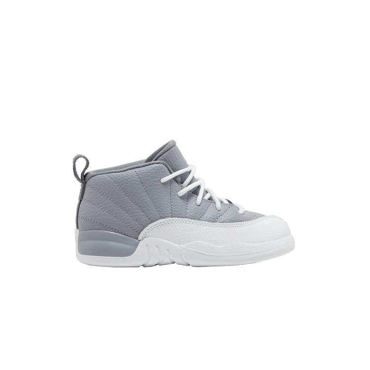 

Кроссовки Air Jordan 12 Retro TD Stealth Baby Серо-Белый Холодно-Серый 850000-015
