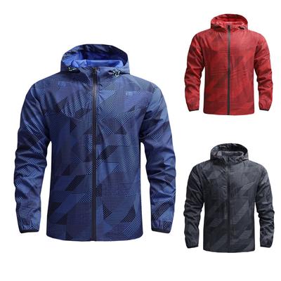 Men's Spring and Autumn Jacket Thin Casual Hardshell Jacket Windbreaker Outdoor Sports Jacket for Men