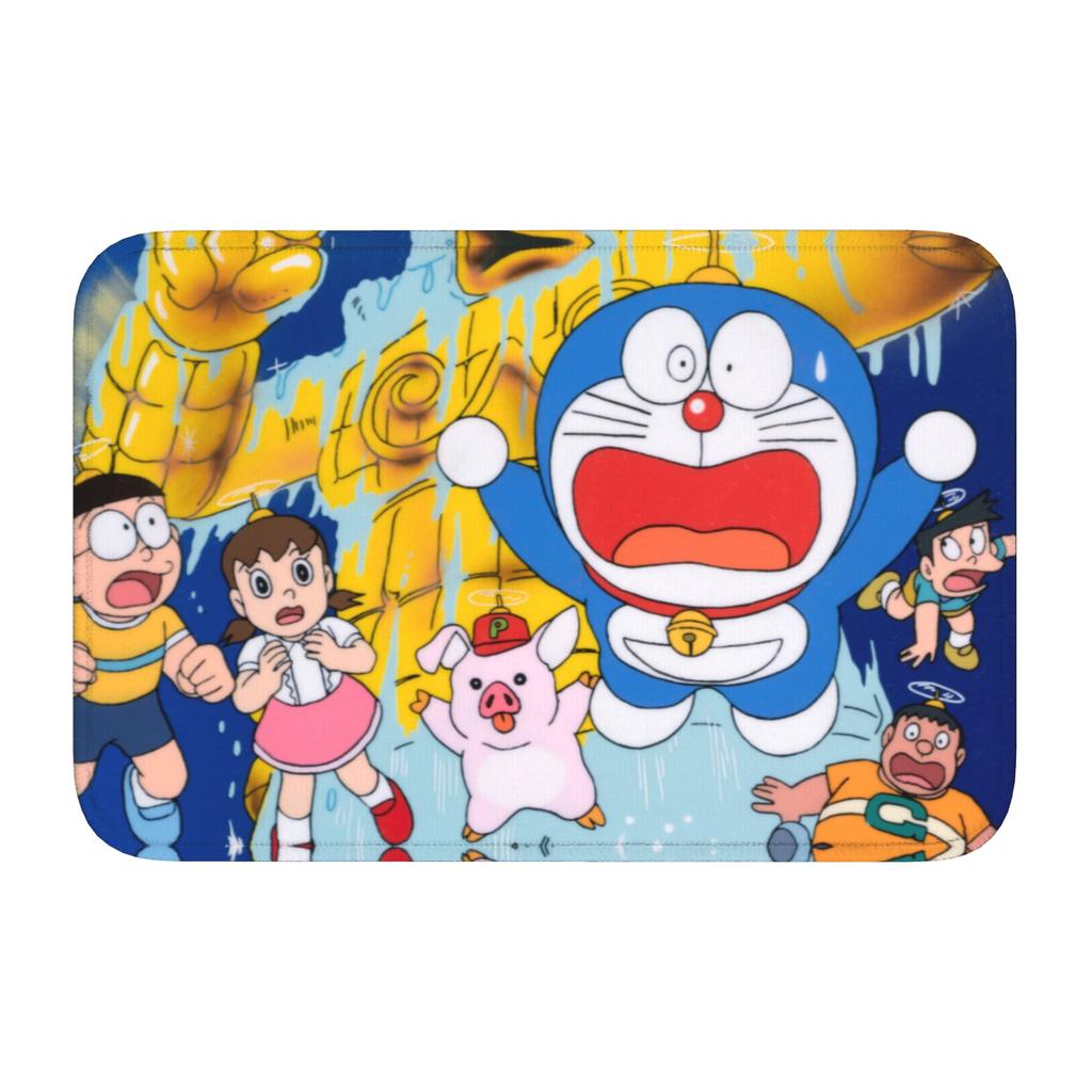 Custom D-Doraemons Cartoon Doormat Anti-Slip Entrance Welcome Kitchen Bath Floor Door Mat Toilet Living Room Carpet Rug