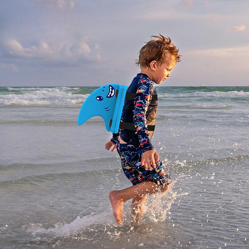 Shark Fins Swimming Floats for Children Adjustable Swimming Back Float EVA Swim Training Kick Board Float Board for Kids