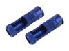 POSH FAITH 906013-01 Motorcycle Supplies, Aluminum Machined Step Bar Knurl, M8 Taps, 2 Pieces, Blue