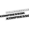 3D ABS Kompressor Logo Car Rear Trunk Emblem Badge Sticker For Mercedes Benz C E SLK C230 C180 C200 Car Styling Accessories RZ1
