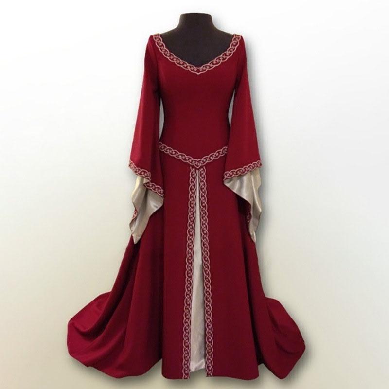 Enchanting Medieval Renaissance Women's Vintage Gown Dress For Fantasy Events And Parties