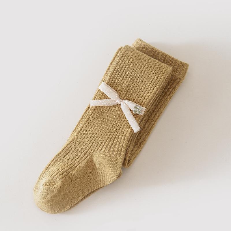 Kinder Mädchen Baumwolle Rippstrumpfhose Kleinkind Kinder Frühling Herbst Prinzessin Strick Schleife Strumpfhose Neugeborenes Säugling Hose Baby Accessoires