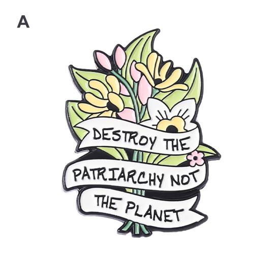 Feministická brož Krásný design Snadno se nosí Dobrý lesk Vynikající šperky Kostýmní doplňky Girl Power