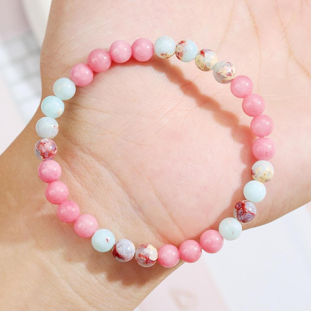 Handmade Natural Shoushan Stone & Red Jade Bracelet: Simple, Elegant Design for Cultural and Creative Style