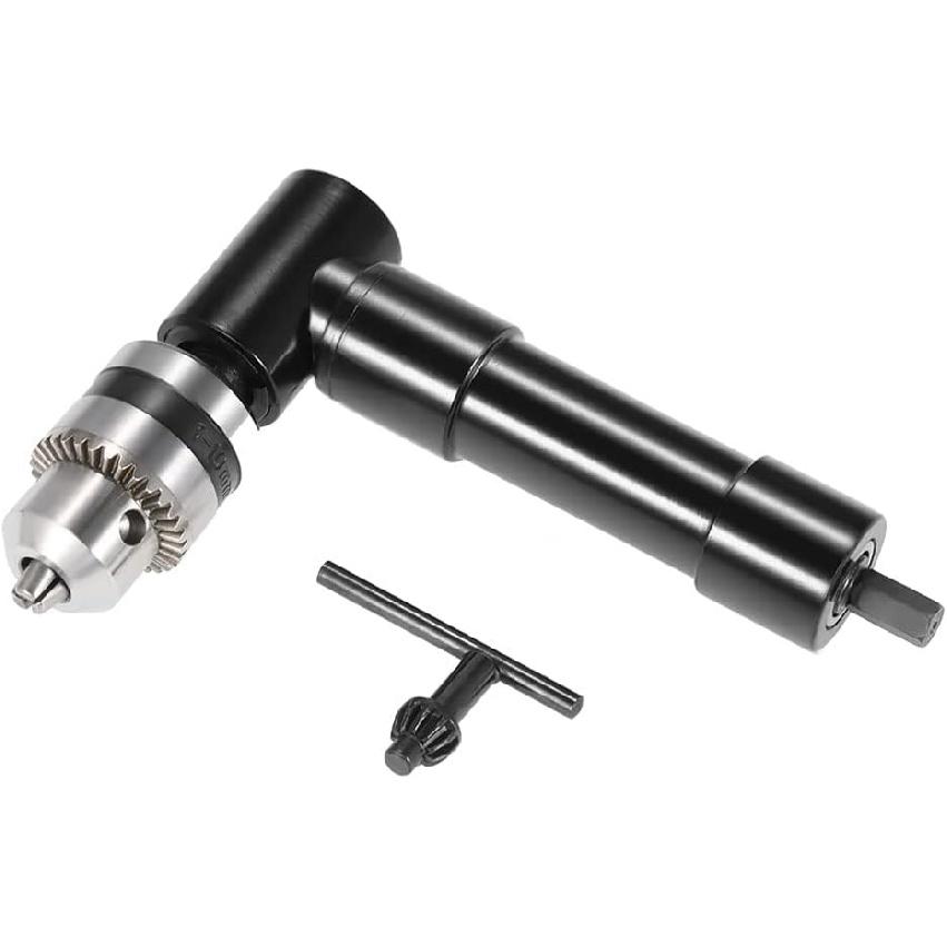 Weytoll Right Angle Drill Attachment, Cordless 90 Degree Drill Adapter,3/8" Chuck and 8mm Hex Shank, Cordless Right Angle Drill Attachment Adapter,