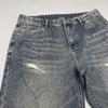 Autumn and Spring Fashion Trend Pure Color Retro Straight Leg Jeans Men's Loose Sports Plus Size Denim Pants