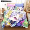 3D Game Genshin Impact Bedding Sets Keqing Xiao Duvet Cover Set 2_3 Pieces Boys Adults Single Full Queen King Size Bed Linen