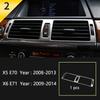 For BMW X5 X6 E70 E71 E72 Car Styling interior Buttons panel frame Decoration Cover Trim Car Sticker stainless steel Accessories