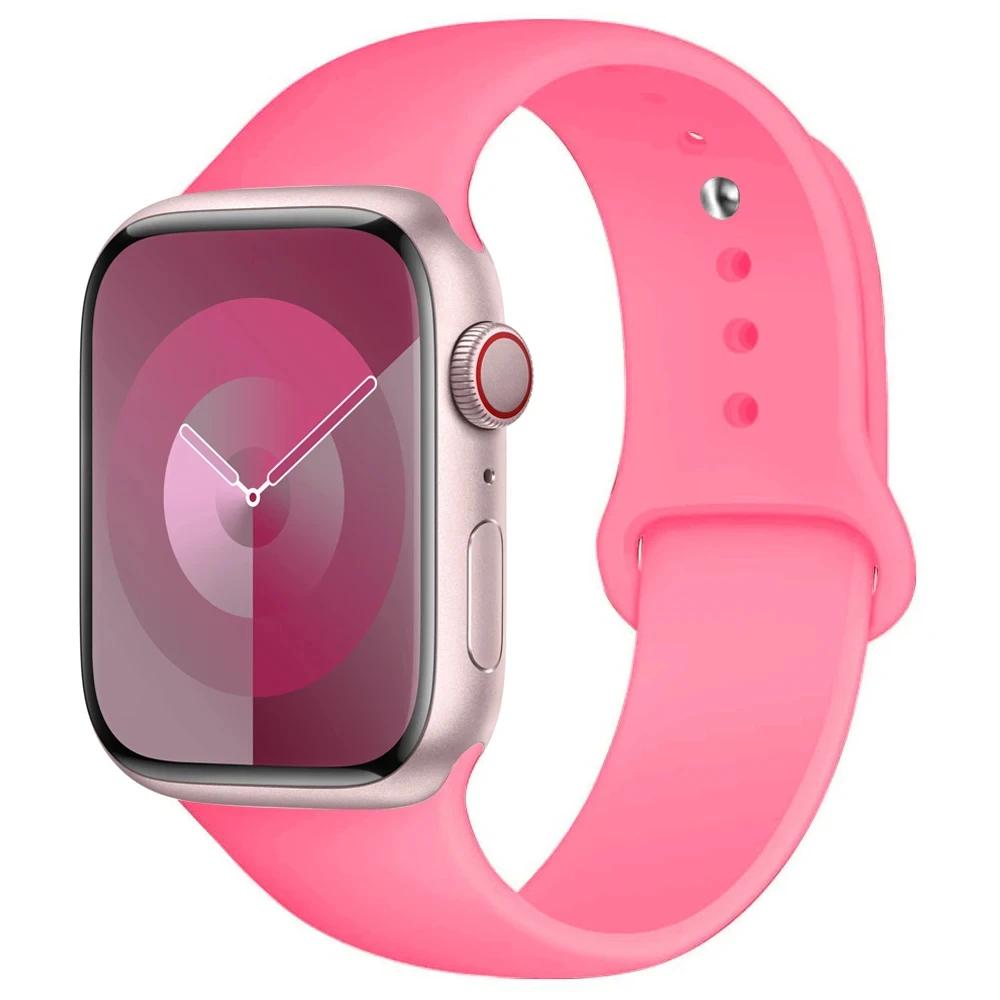 

Силіконовий Ремінець Для Apple Watch ремінець 44мм 45мм 40мм 41мм 42-46мм 49мм спортивний браслет iwatch серії 11-10-9-8 7 6 5 4 SE-Ultra 2/3 40 41 S11-10 42mm ML