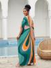 2023 European & American Cotton Beach Cover-up: Loose Robe-Style Long Dress Swimsuit Outerwear for Women