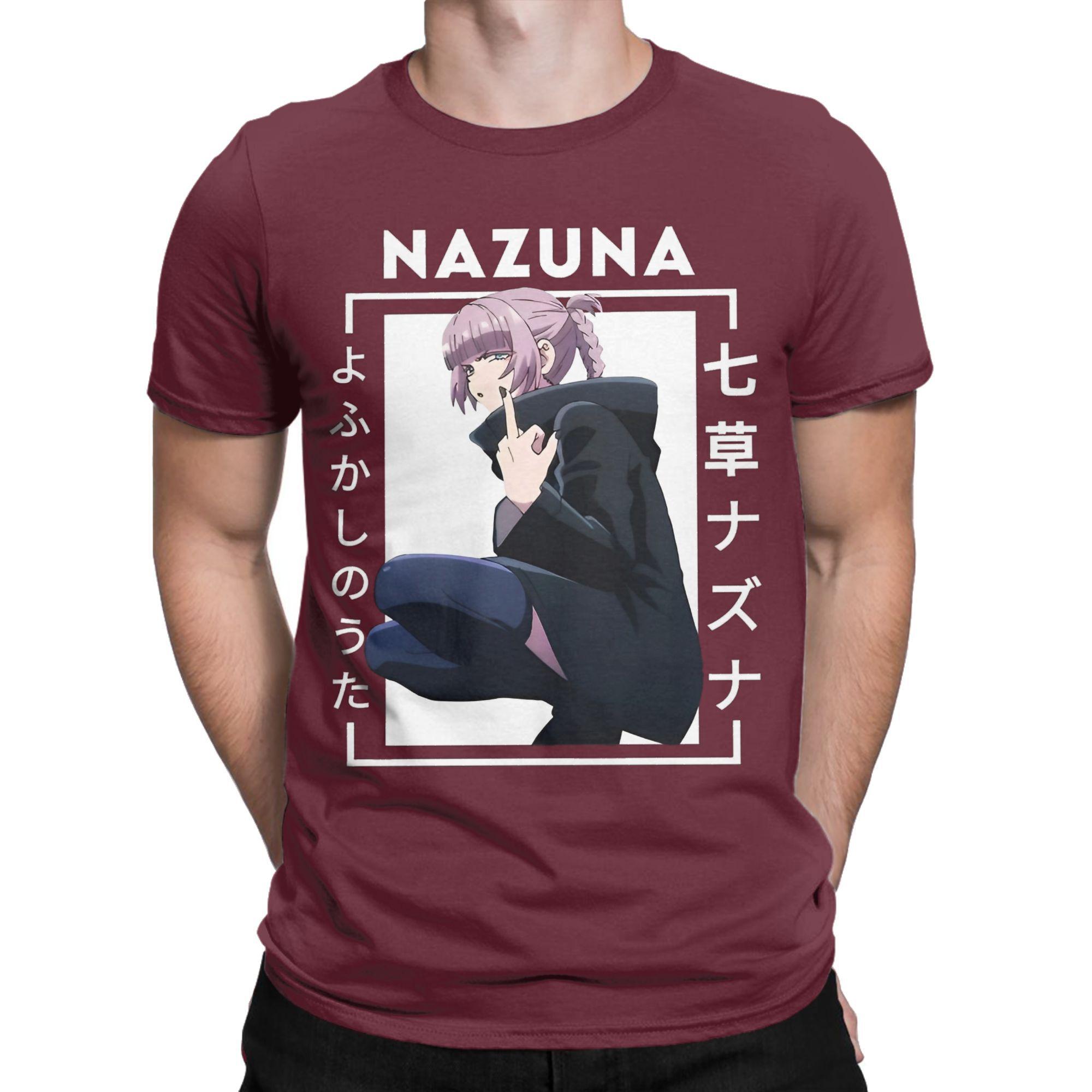 

Футболка с принтом «Зов ночи» Назуна Нанакуса для унисекс, хлопковая футболка с коротким рукавом, одежда XXXXXL