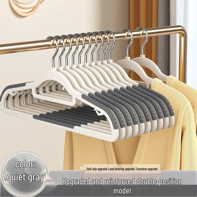 Non-Slip Rotatable Wide Shoulder Clothes Hanger - Durable Multi-use Plastic for Wet & Dry Items