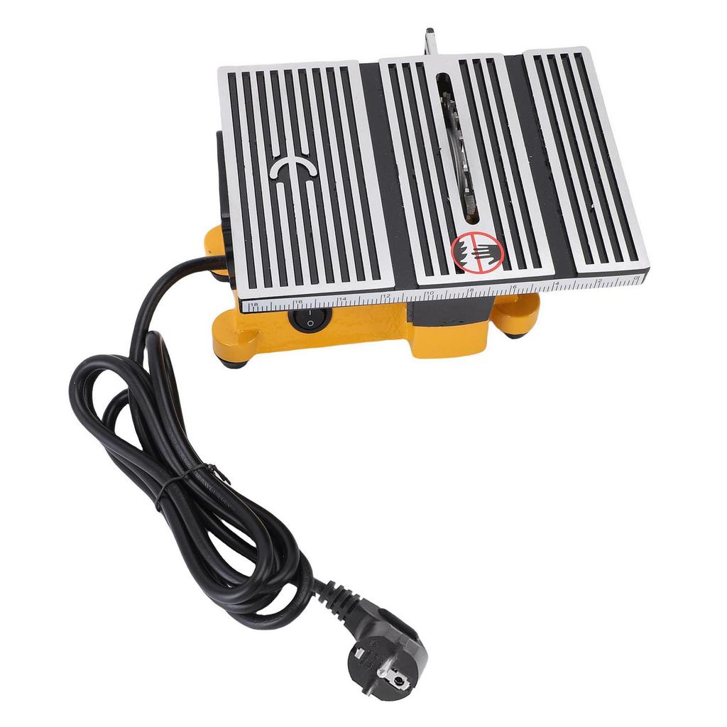 Mini Table Saw Portable Miter Table Saw Bench Electric Cutting Machine for DIY Handmade Woodworking Crafts Aluminum