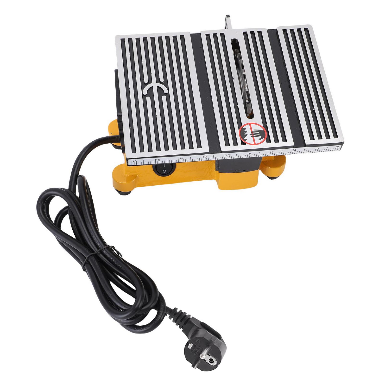 

Мини настольная пила Портативная торцовочная пила Верстак Электрический режущий станок для DIY Ручной работы Деревообработка Алюминий