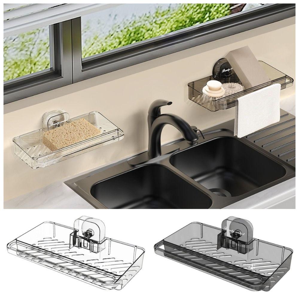 Transparent Sink Drain Rack Removable Dishcloth Drainage Rack  Bathroom Accessories