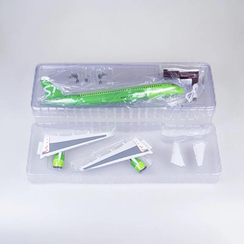1/80 Airplane A320NEO A320 NEO Siberia S7 Airlines Model 47CM Light & Wheel Landing Gear Diecast Resin Plane Model Office Decor