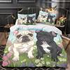 3D Print Cosy Microfiber French Bulldog Duvet Cover Set, Comforter Bedding Set With Pillow Cases 75*50 For Kids Boys Girls Teens