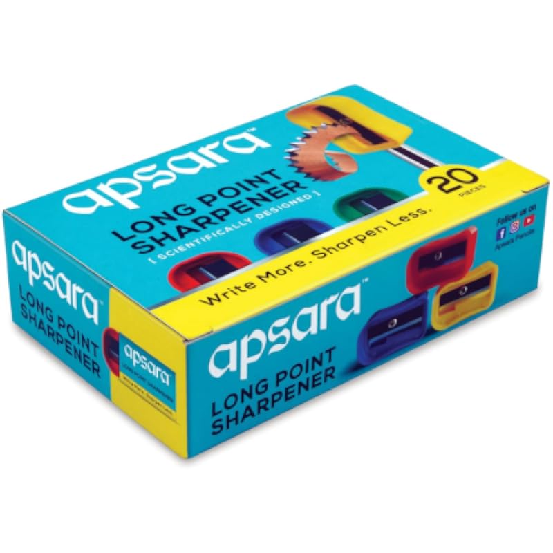 Apsara Long Point Sharpeners - Pack Of 20