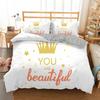 Lover Couples King Queen Duvet Cover Black And White Printed Bedding Set For Adults Valentine's Day Bedroom Decor Quilt Cover