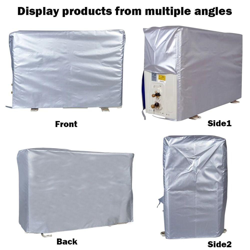 Sunscreen Silver Air Conditioner Cover Multisize Air Conditioner Protective Cleaning Tools Outdoor