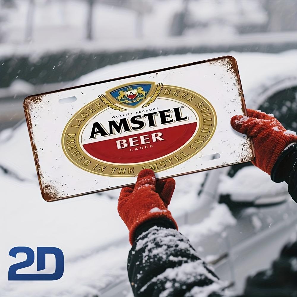 Vintage Amstel Beer Lager Aluminum Tin Sign Wall Art Decor for Garage Bar Man Cave D Flat Printing Metal Poster 15x30cm(5.9x7.8inch)