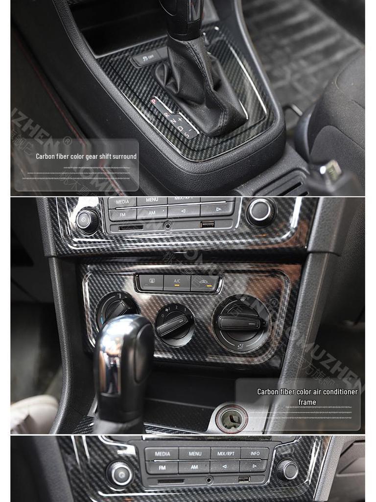 Lavida Carbon Fiber Pattern Center Console & Gear Shift Decor Kit for 13 Models