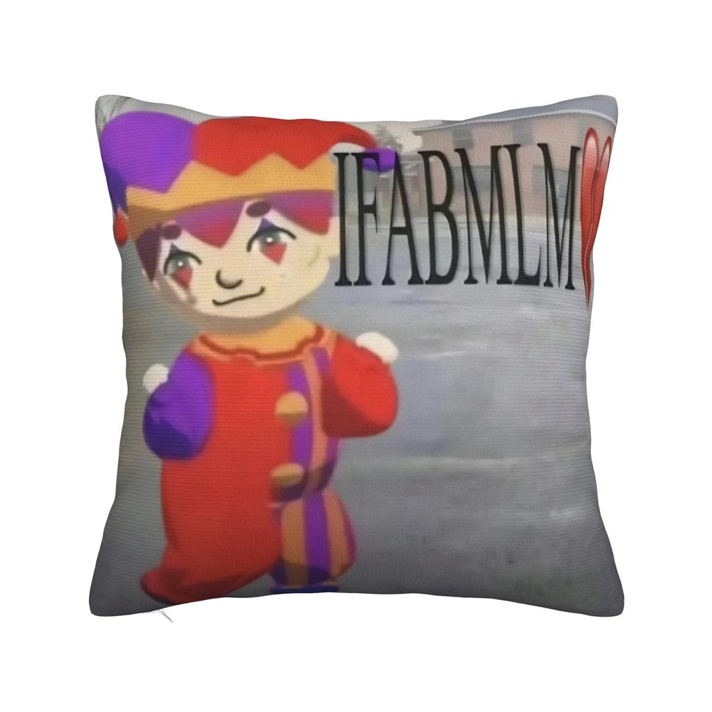 Hugh Morris Tomodachi Life Clown Square Pillow Case Cushion Cover Awesome Zipper Decor Pillowcase for Home 18"