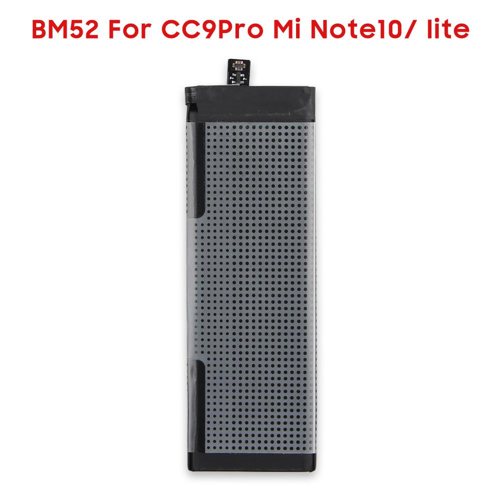 סוללה חלופית חדשה BM4F עבור Xiaomi CC9 CC9E Mi A3 4030mAh BM52 עבור Xiaomi CC9 Pro Xiaomi Note 10 lite 5260mAh
