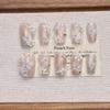 Gradient Pink Butterfly Cat Eye Handmade Nail Stickers