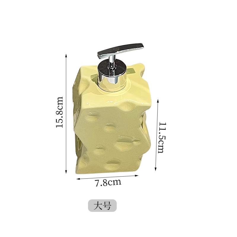 Creative Combination Emulsion Bottle Cheese Portable Soap Bottle Ceramic Bottle Shampoo Soap Dispenser Accessories Bathroom
