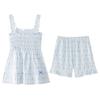 Cloud cotton pajamas women's summer suspender shorts pajamas sweet and cute suit summer casual can be worn outside loungewear